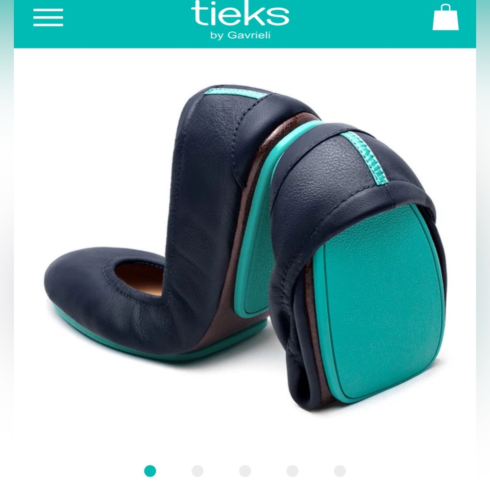 Tieks in California Navy size 8, good condition with tote bag